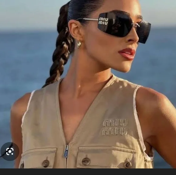 Miu Miu Slate Gray 54ys Sunglasses - Picture 4 of 6